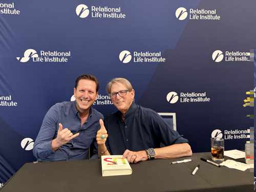 Larry Borins with Terry Real, author of The New Rules of Marriage, at a Relational Life Institute event